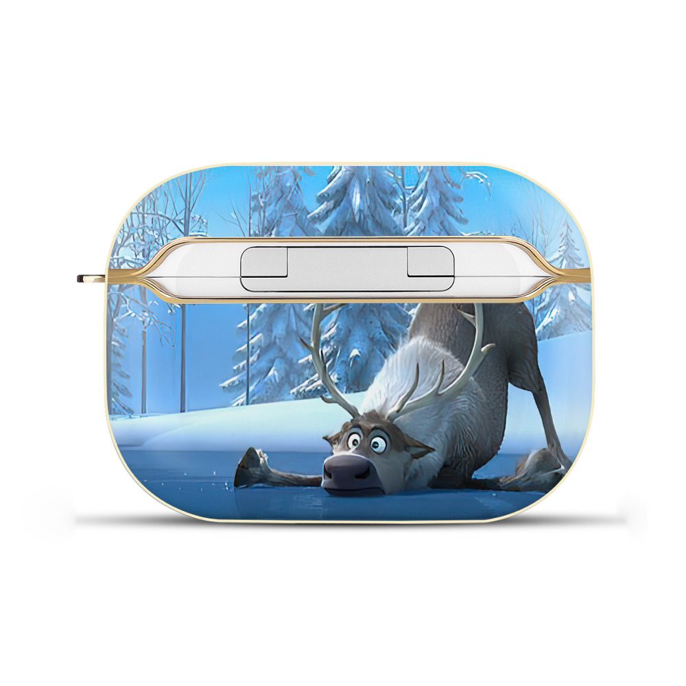 （画像用） アナと雪の女王 アンナ エルサ Frozen Anna Elsa 【AirPods Pro用】ハードシェル保護ケース｜耐衝撃・防指紋・カラビナ付き商品仕様