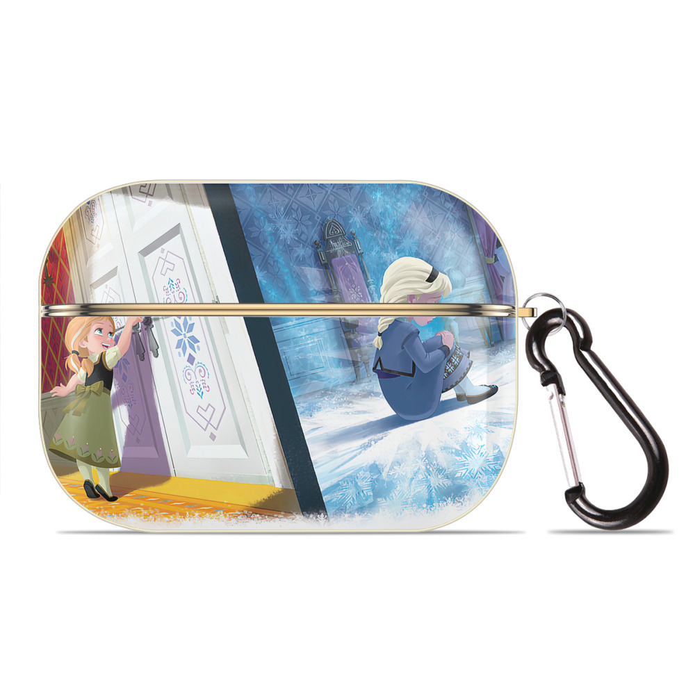 （画像用） アナと雪の女王 アンナ エルサ Frozen Anna Elsa 【AirPods Pro用】ハードシェル保護ケース｜耐衝撃・防指紋・カラビナ付き商品仕様
