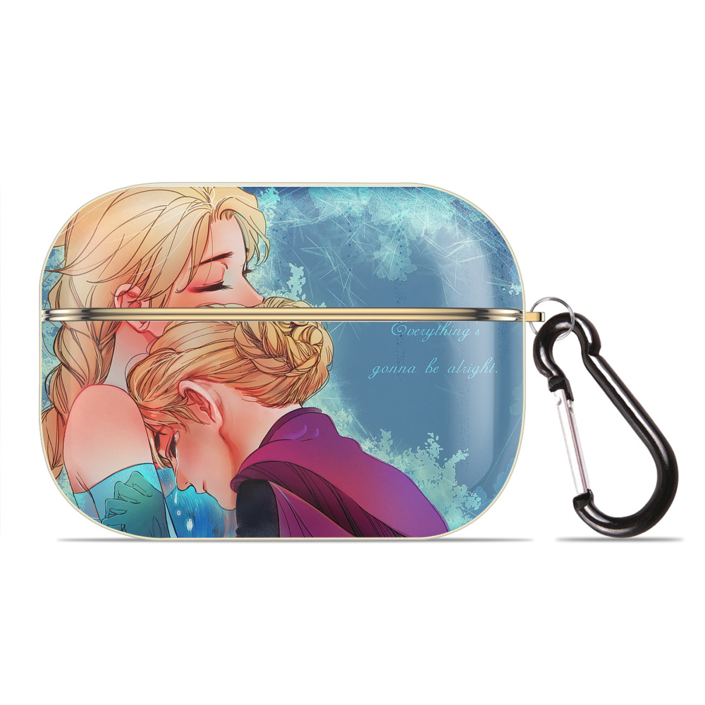 （画像用） アナと雪の女王 アンナ エルサ Frozen Anna Elsa 【AirPods Pro用】ハードシェル保護ケース｜耐衝撃・防指紋・カラビナ付き商品仕様