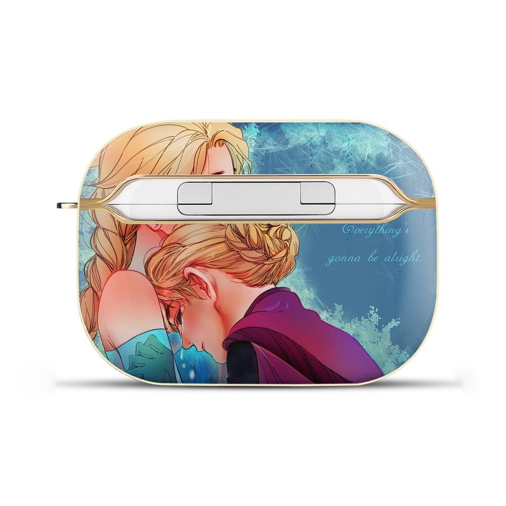 （画像用） アナと雪の女王 アンナ エルサ Frozen Anna Elsa 【AirPods Pro用】ハードシェル保護ケース｜耐衝撃・防指紋・カラビナ付き商品仕様