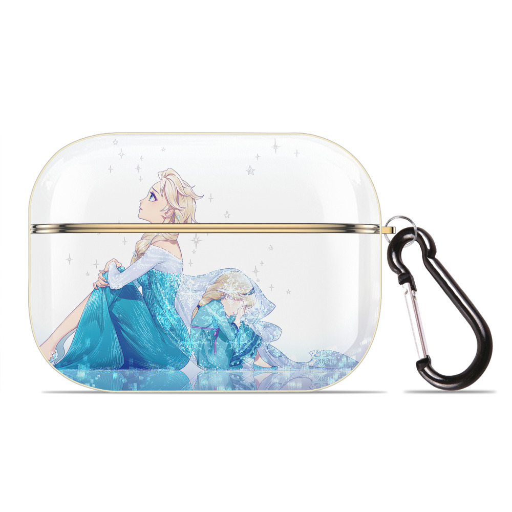 （画像用） アナと雪の女王 アンナ エルサ Frozen Anna Elsa 【AirPods Pro用】ハードシェル保護ケース｜耐衝撃・防指紋・カラビナ付き商品仕様