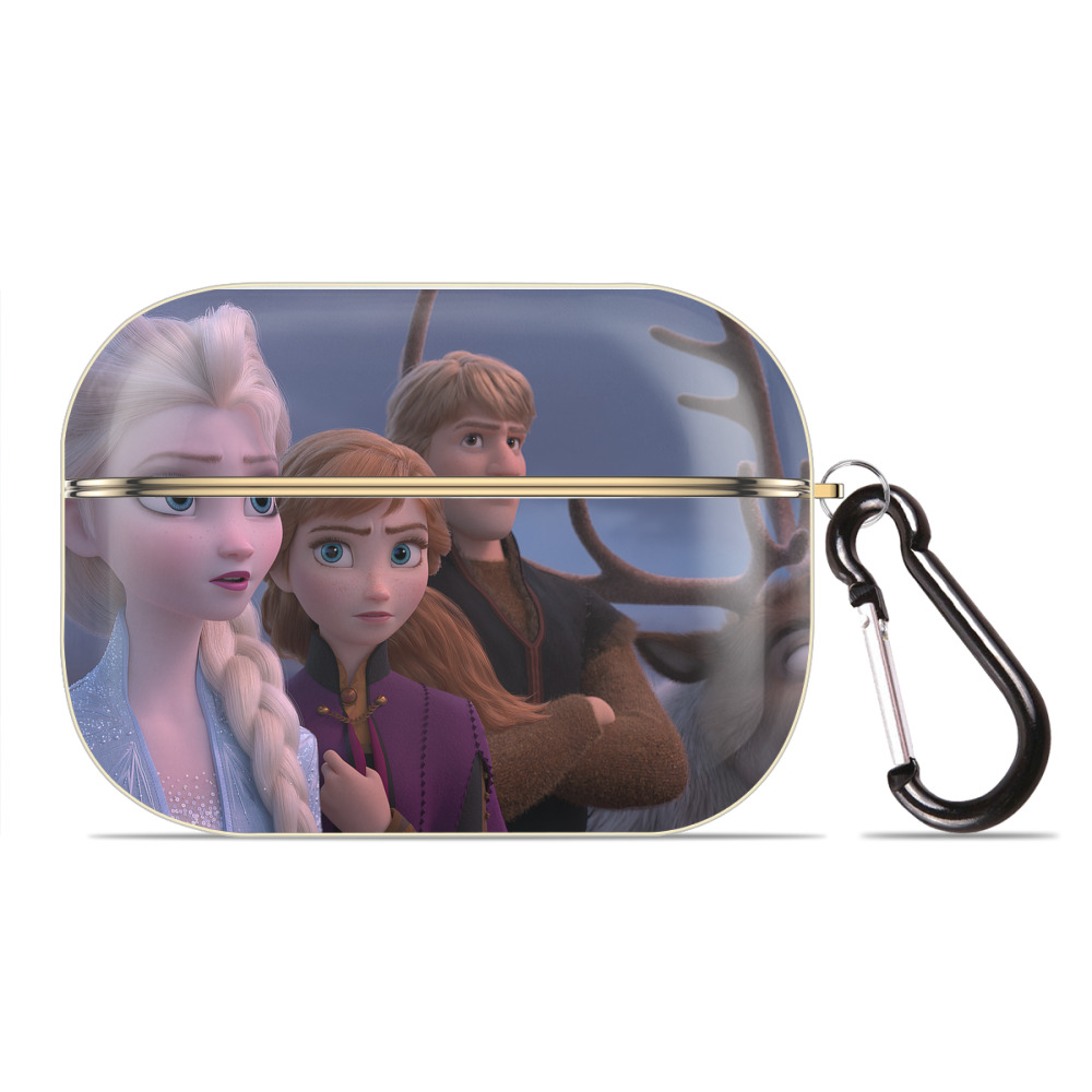 （画像用） アナと雪の女王 アンナ エルサ Frozen Anna Elsa 【AirPods Pro用】ハードシェル保護ケース｜耐衝撃・防指紋・カラビナ付き商品仕様