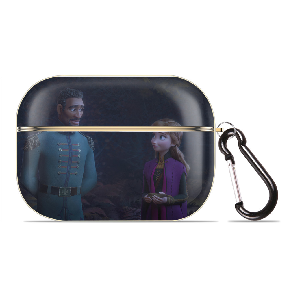 （画像用） アナと雪の女王 アンナ エルサ Frozen Anna Elsa 【AirPods Pro用】ハードシェル保護ケース｜耐衝撃・防指紋・カラビナ付き商品仕様