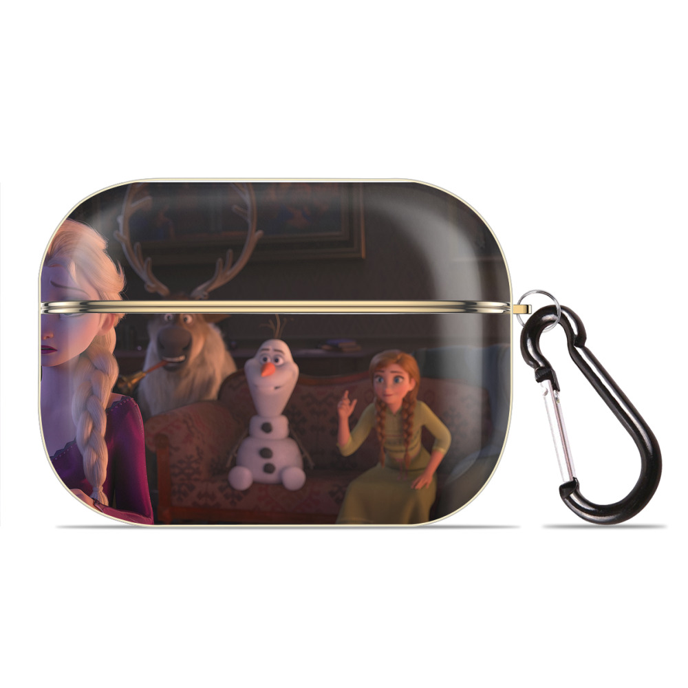 （画像用） アナと雪の女王 アンナ エルサ Frozen Anna Elsa 【AirPods Pro用】ハードシェル保護ケース｜耐衝撃・防指紋・カラビナ付き商品仕様