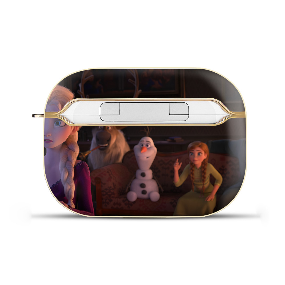 （画像用） アナと雪の女王 アンナ エルサ Frozen Anna Elsa 【AirPods Pro用】ハードシェル保護ケース｜耐衝撃・防指紋・カラビナ付き商品仕様