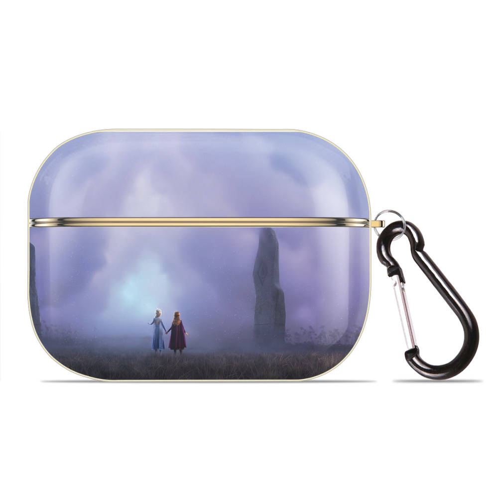 （画像用） アナと雪の女王 アンナ エルサ Frozen Anna Elsa 【AirPods Pro用】ハードシェル保護ケース｜耐衝撃・防指紋・カラビナ付き商品仕様