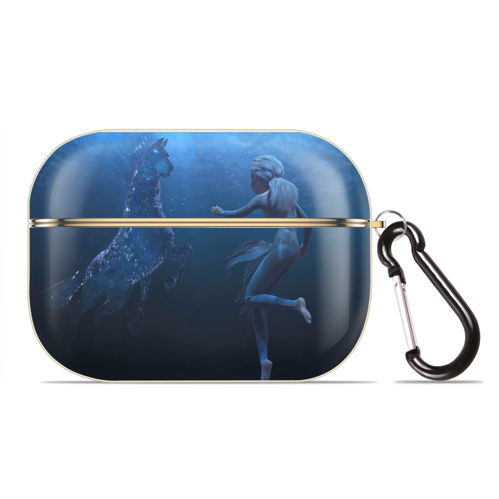 （画像用） アナと雪の女王 アンナ エルサ Frozen Anna Elsa 【AirPods Pro用】ハードシェル保護ケース｜耐衝撃・防指紋・カラビナ付き商品仕様
