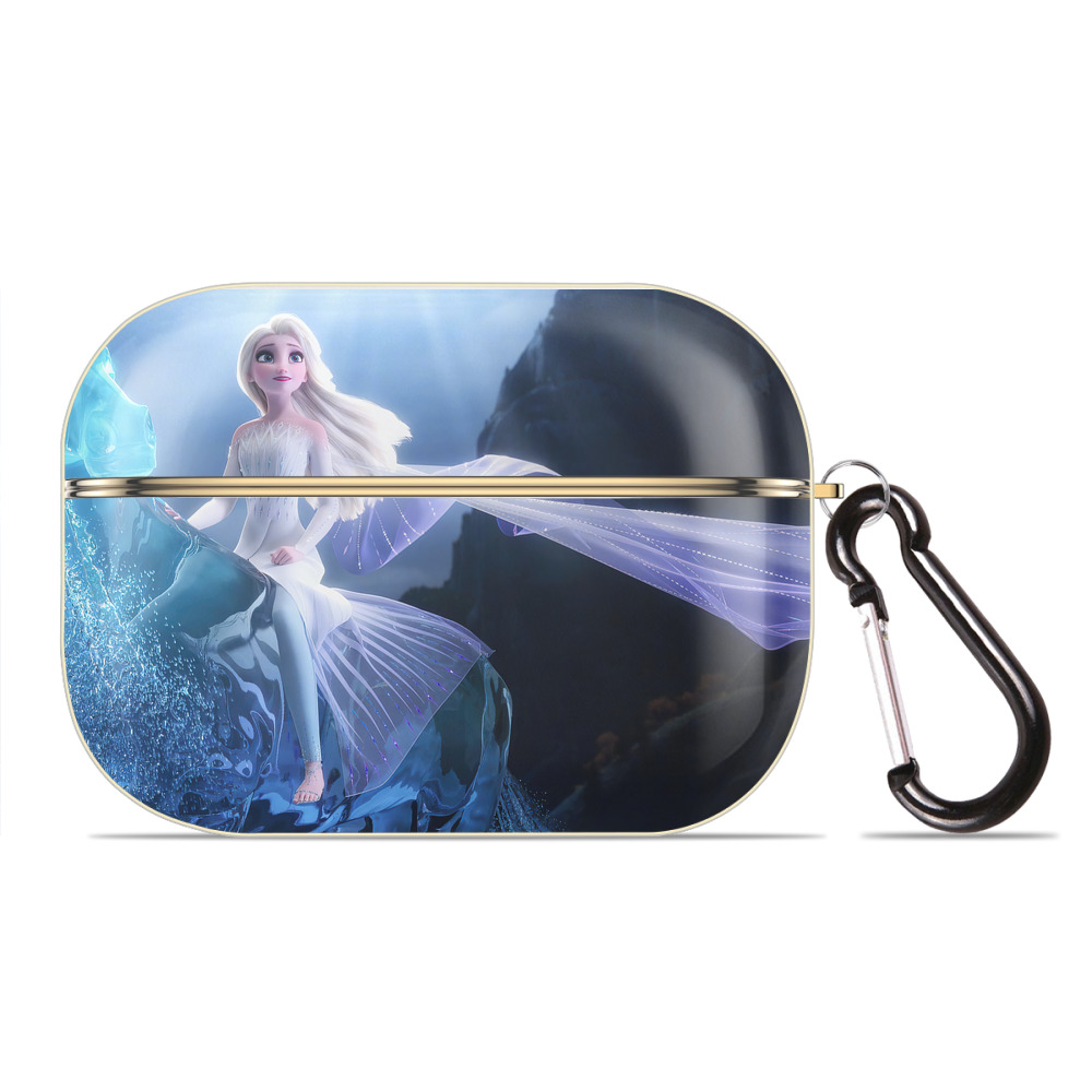 （画像用） アナと雪の女王 アンナ エルサ Frozen Anna Elsa 【AirPods Pro用】ハードシェル保護ケース｜耐衝撃・防指紋・カラビナ付き商品仕様