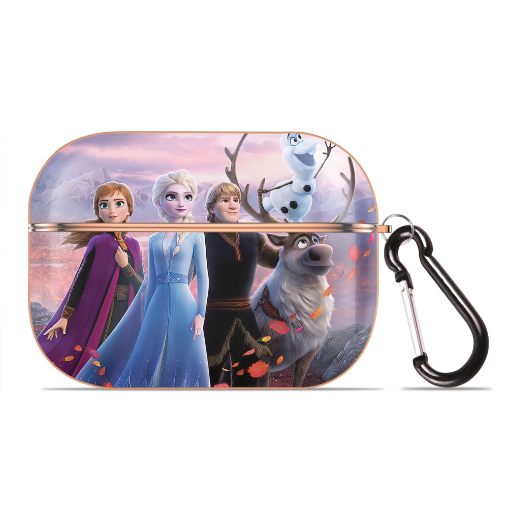 （画像用） アナと雪の女王 アンナ エルサ Frozen Anna Elsa 【AirPods Pro用】ハードシェル保護ケース｜耐衝撃・防指紋・カラビナ付き商品仕様