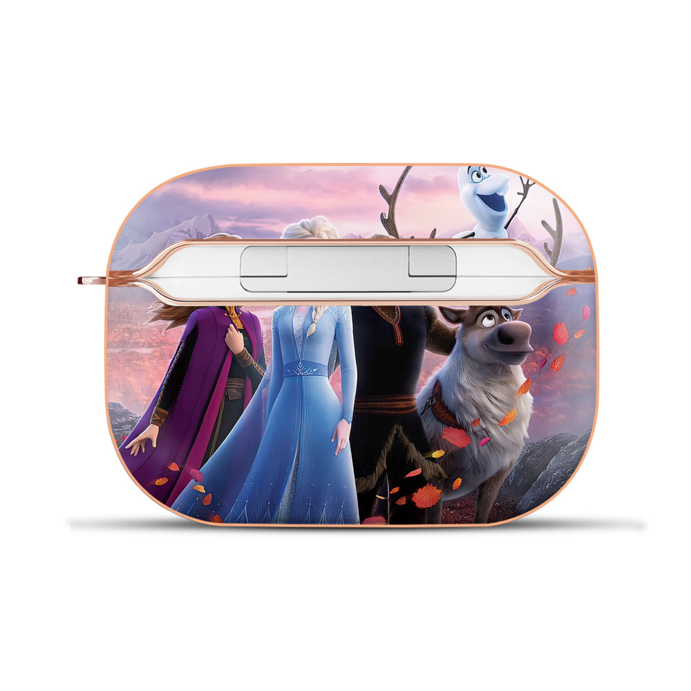 （画像用） アナと雪の女王 アンナ エルサ Frozen Anna Elsa 【AirPods Pro用】ハードシェル保護ケース｜耐衝撃・防指紋・カラビナ付き商品仕様