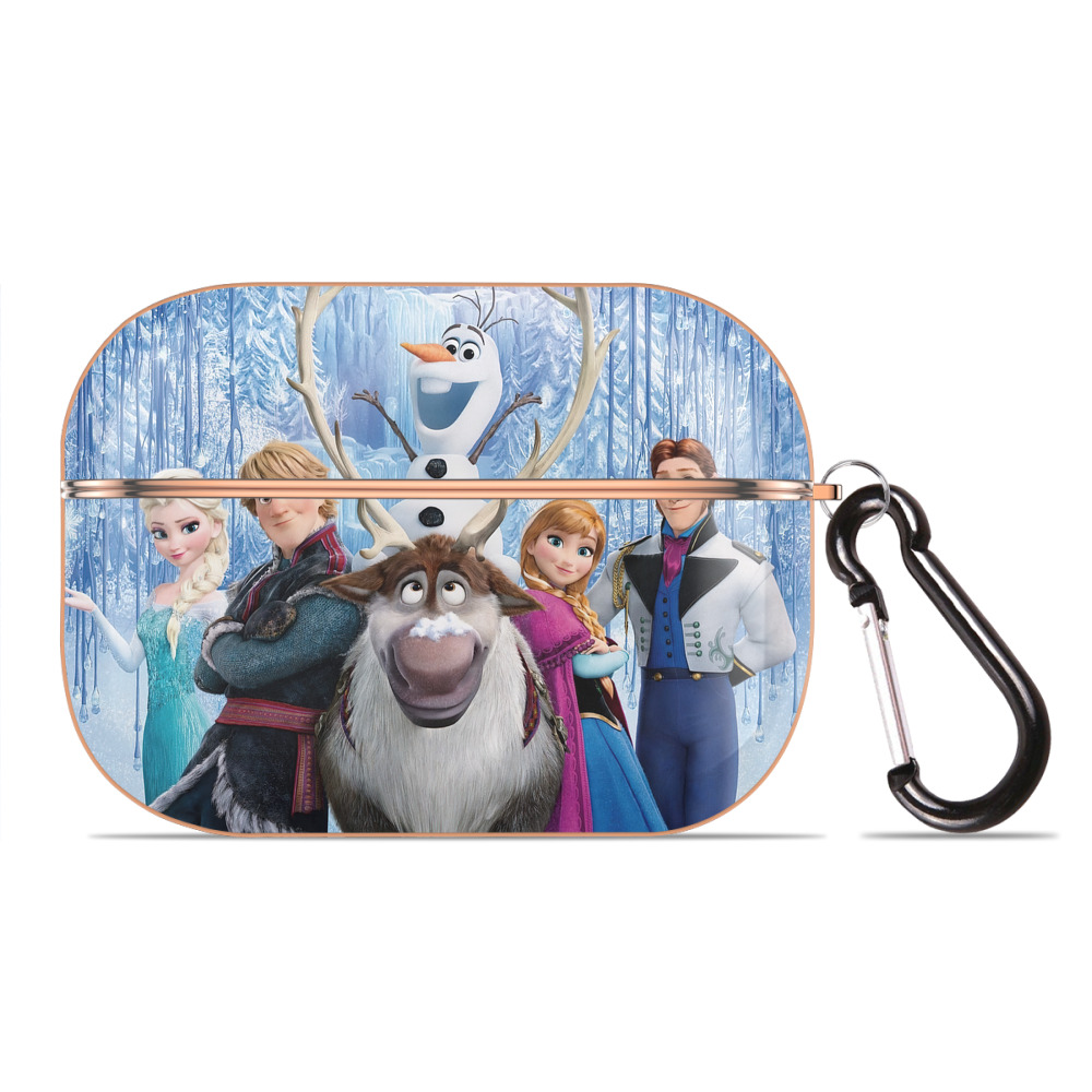 （画像用） アナと雪の女王 アンナ エルサ Frozen Anna Elsa 【AirPods Pro用】ハードシェル保護ケース｜耐衝撃・防指紋・カラビナ付き商品仕様