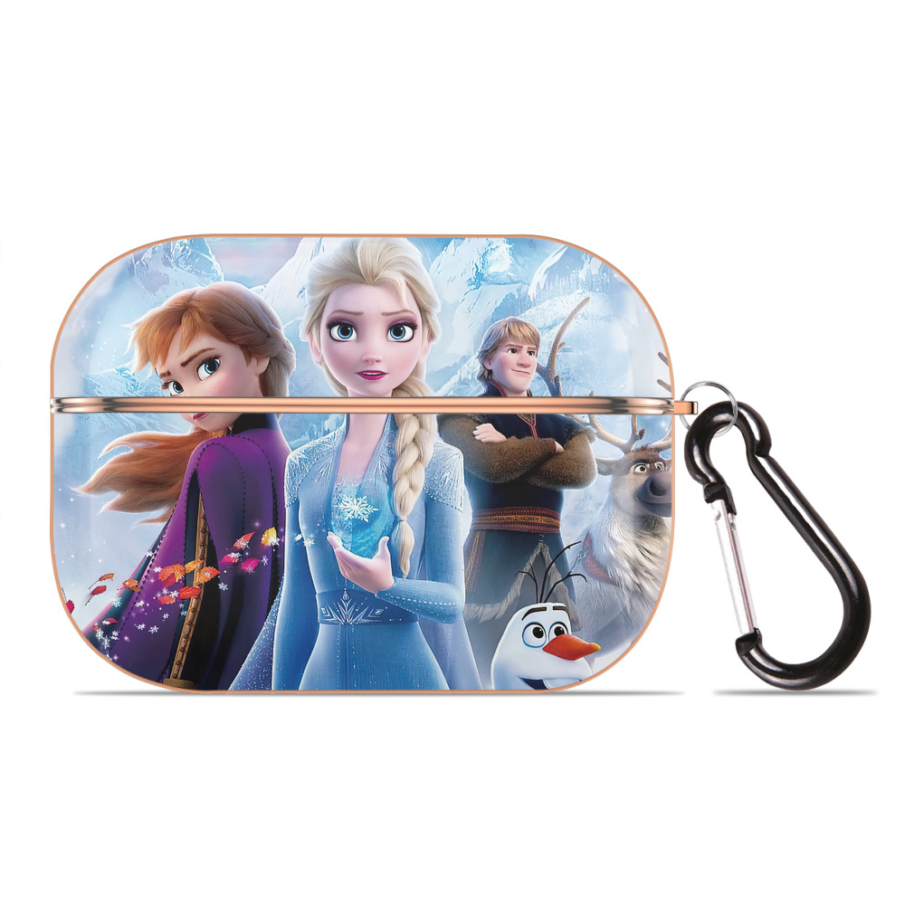 （画像用） アナと雪の女王 アンナ エルサ Frozen Anna Elsa 【AirPods Pro用】ハードシェル保護ケース｜耐衝撃・防指紋・カラビナ付き商品仕様