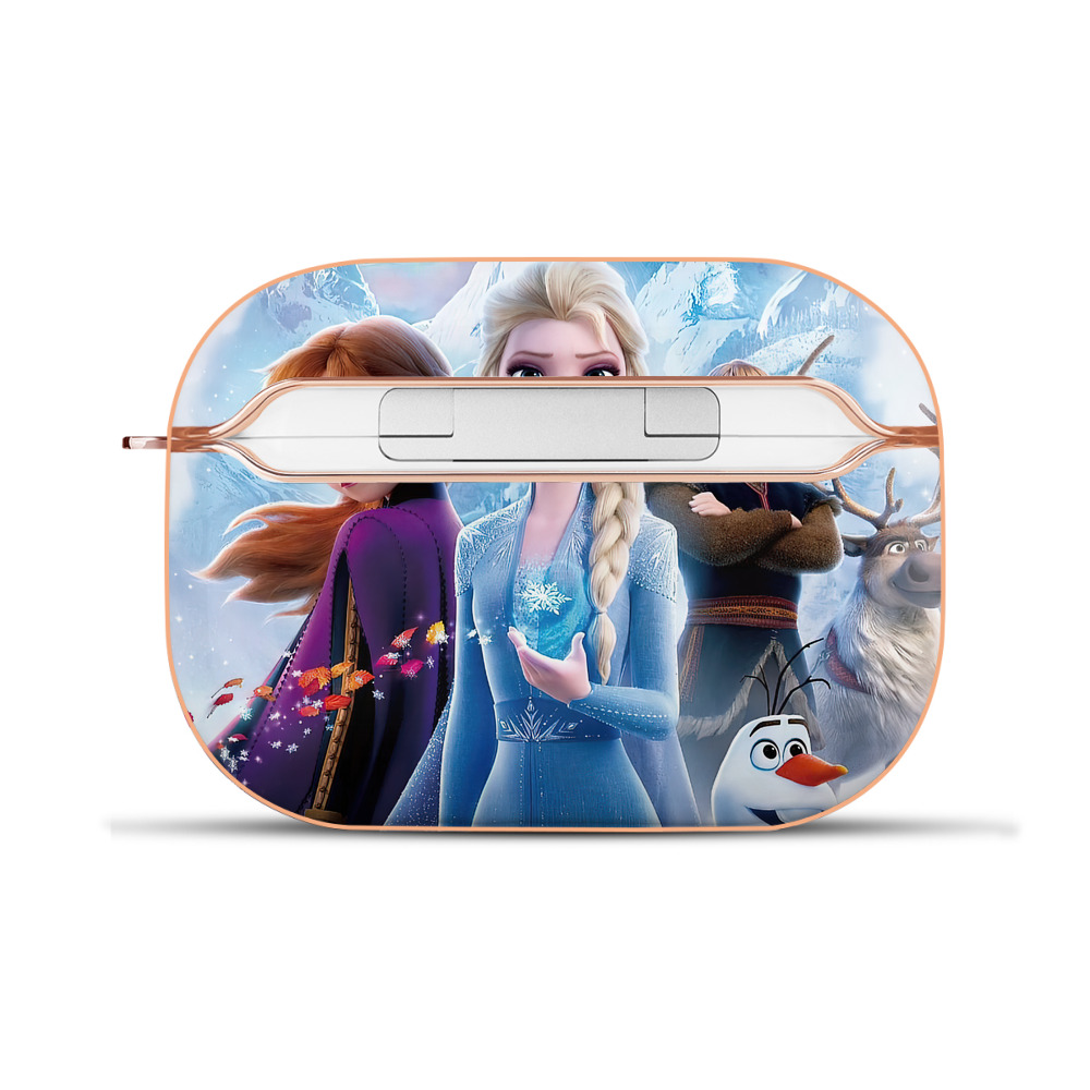 （画像用） アナと雪の女王 アンナ エルサ Frozen Anna Elsa 【AirPods Pro用】ハードシェル保護ケース｜耐衝撃・防指紋・カラビナ付き商品仕様
