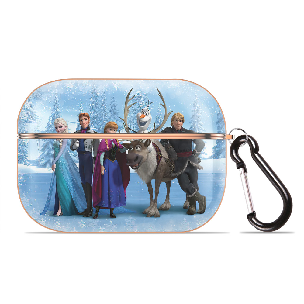 （画像用） アナと雪の女王 アンナ エルサ Frozen Anna Elsa 【AirPods Pro用】ハードシェル保護ケース｜耐衝撃・防指紋・カラビナ付き商品仕様