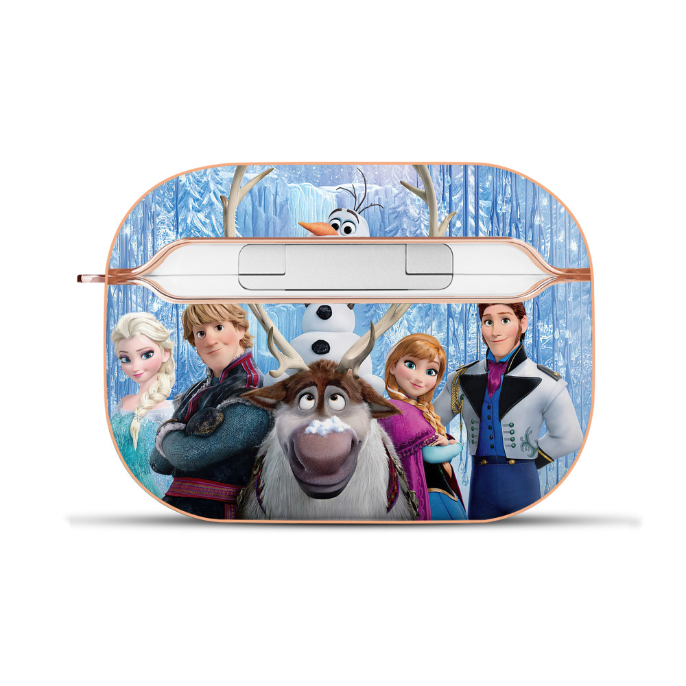 （画像用） アナと雪の女王 アンナ エルサ Frozen Anna Elsa 【AirPods Pro用】ハードシェル保護ケース｜耐衝撃・防指紋・カラビナ付き商品仕様