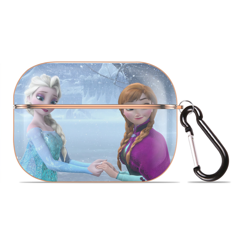 （画像用） アナと雪の女王 アンナ エルサ Frozen Anna Elsa 【AirPods Pro用】ハードシェル保護ケース｜耐衝撃・防指紋・カラビナ付き商品仕様