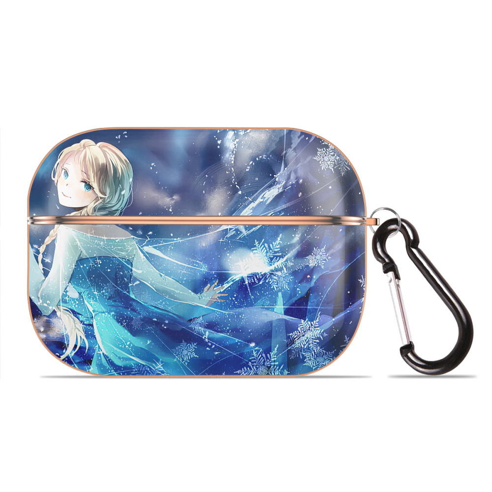 （画像用） アナと雪の女王 アンナ エルサ Frozen Anna Elsa 【AirPods Pro用】ハードシェル保護ケース｜耐衝撃・防指紋・カラビナ付き商品仕様