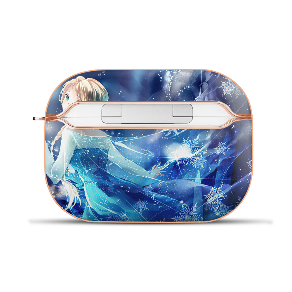 （画像用） アナと雪の女王 アンナ エルサ Frozen Anna Elsa 【AirPods Pro用】ハードシェル保護ケース｜耐衝撃・防指紋・カラビナ付き商品仕様