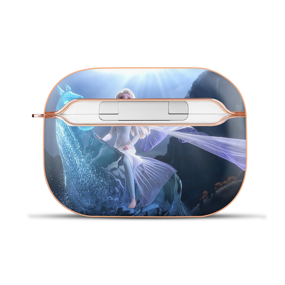 （画像用） アナと雪の女王 アンナ エルサ Frozen Anna Elsa 【AirPods Pro用】ハードシェル保護ケース｜耐衝撃・防指紋・カラビナ付き商品仕様