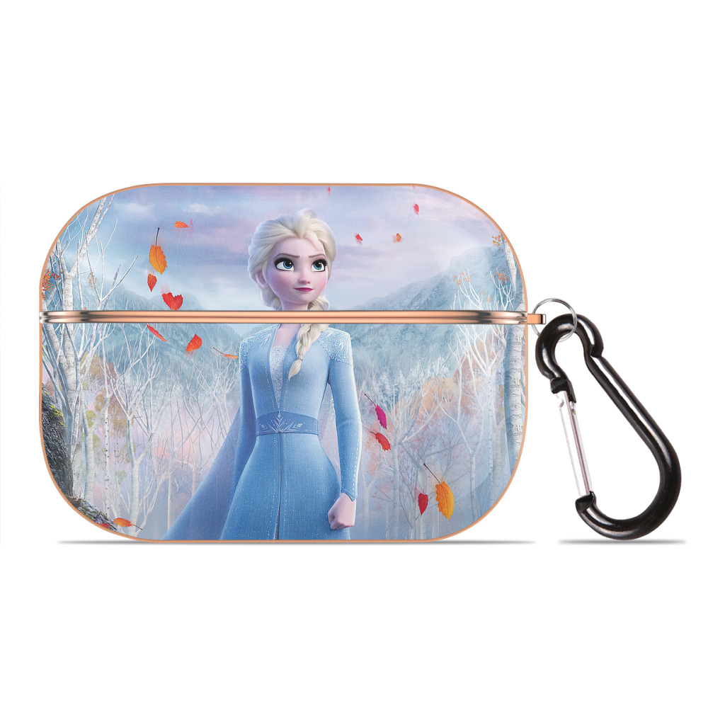 （画像用） アナと雪の女王 アンナ エルサ Frozen Anna Elsa 【AirPods Pro用】ハードシェル保護ケース｜耐衝撃・防指紋・カラビナ付き商品仕様