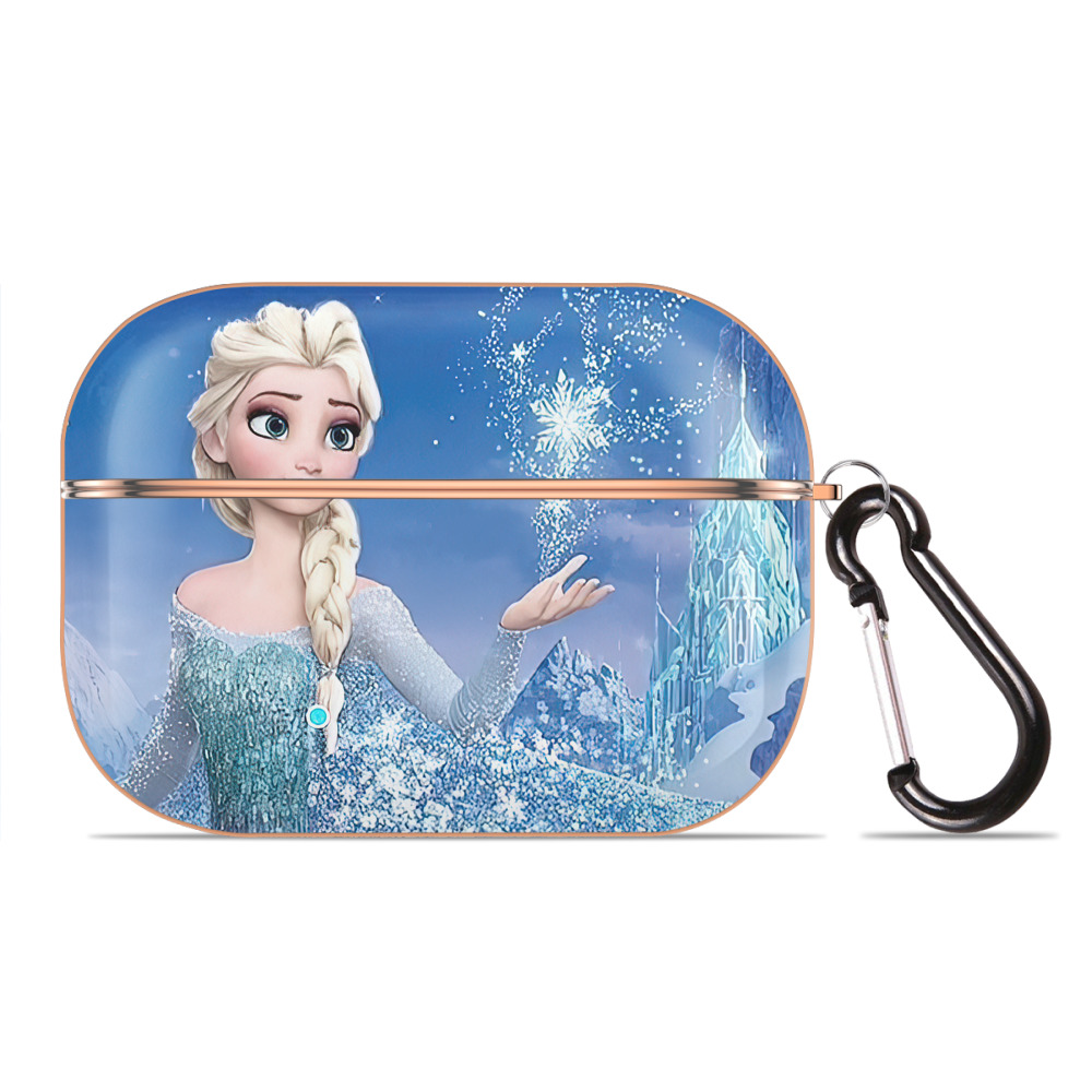 （画像用） アナと雪の女王 アンナ エルサ Frozen Anna Elsa 【AirPods Pro用】ハードシェル保護ケース｜耐衝撃・防指紋・カラビナ付き商品仕様