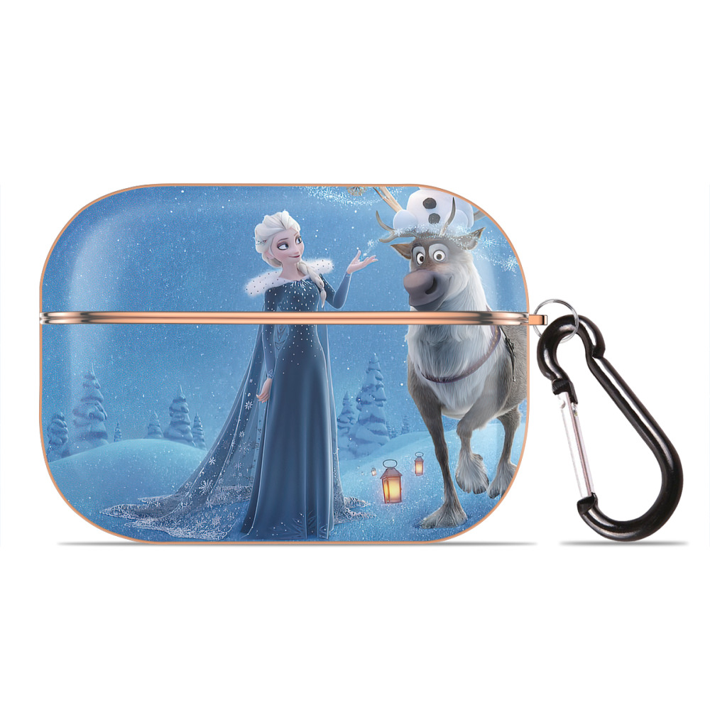 （画像用） アナと雪の女王 アンナ エルサ Frozen Anna Elsa 【AirPods Pro用】ハードシェル保護ケース｜耐衝撃・防指紋・カラビナ付き商品仕様