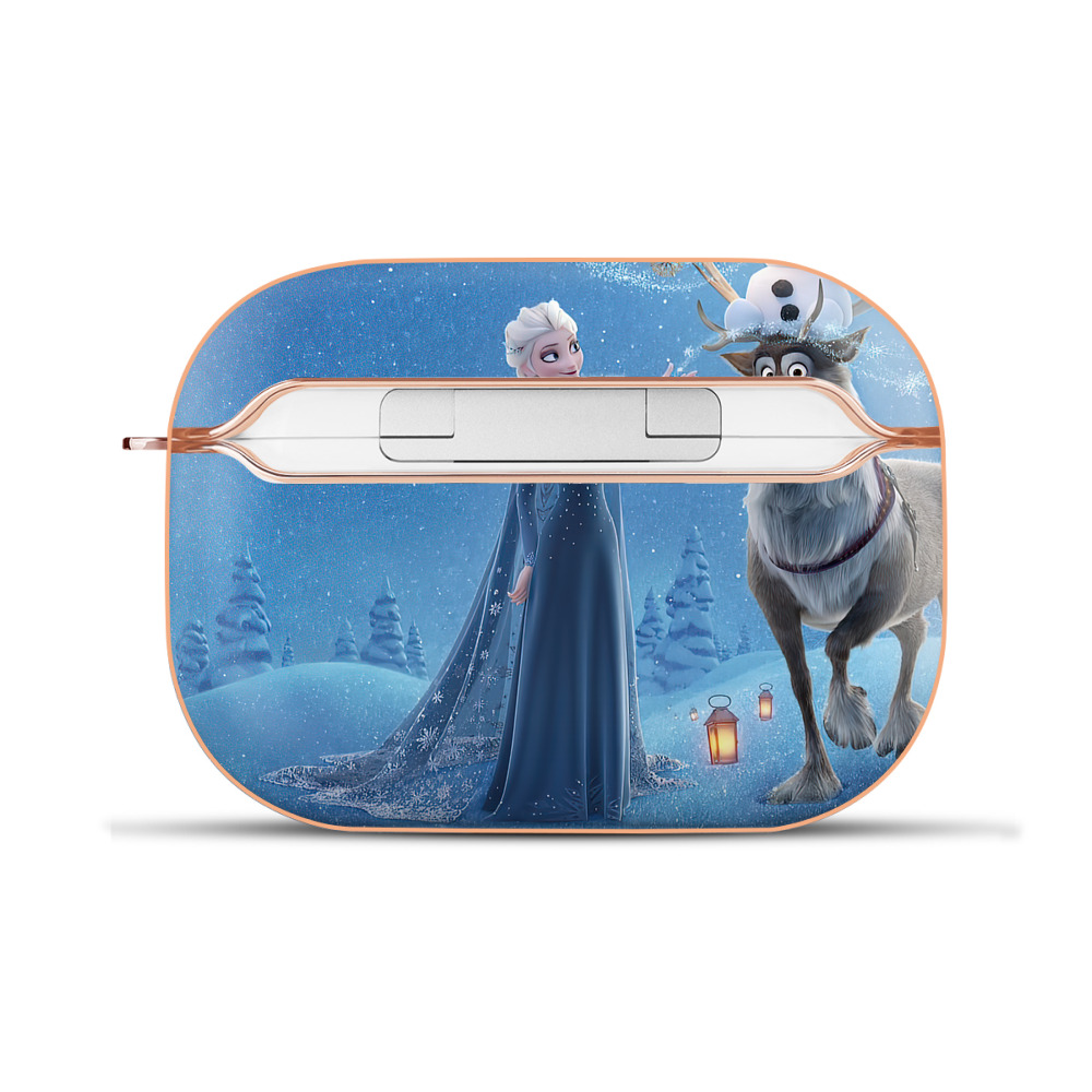 （画像用） アナと雪の女王 アンナ エルサ Frozen Anna Elsa 【AirPods Pro用】ハードシェル保護ケース｜耐衝撃・防指紋・カラビナ付き商品仕様