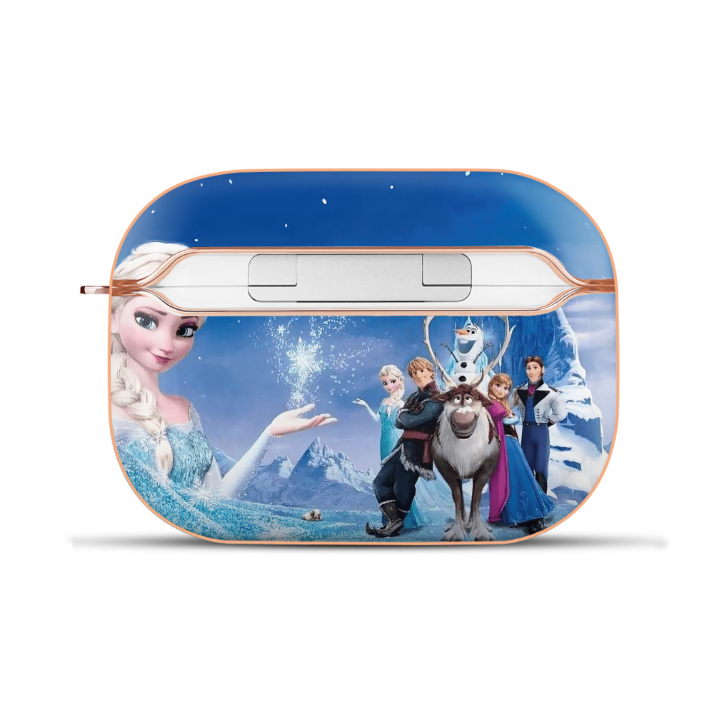 （画像用） アナと雪の女王 アンナ エルサ Frozen Anna Elsa 【AirPods Pro用】ハードシェル保護ケース｜耐衝撃・防指紋・カラビナ付き商品仕様