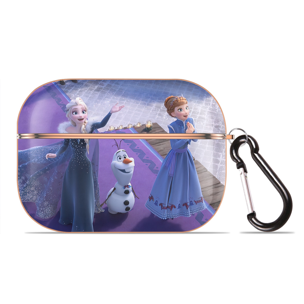 （画像用） アナと雪の女王 アンナ エルサ Frozen Anna Elsa 【AirPods Pro用】ハードシェル保護ケース｜耐衝撃・防指紋・カラビナ付き商品仕様
