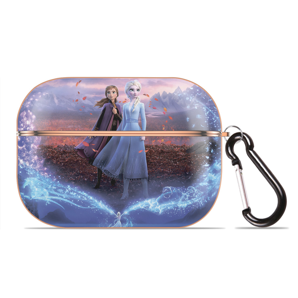 （画像用） アナと雪の女王 アンナ エルサ Frozen Anna Elsa 【AirPods Pro用】ハードシェル保護ケース｜耐衝撃・防指紋・カラビナ付き商品仕様