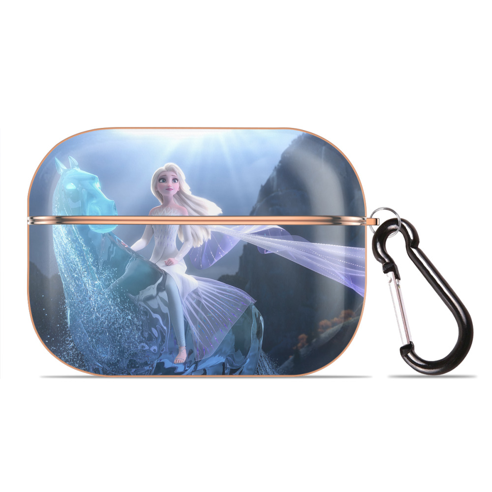 （画像用） アナと雪の女王 アンナ エルサ Frozen Anna Elsa 【AirPods Pro用】ハードシェル保護ケース｜耐衝撃・防指紋・カラビナ付き商品仕様