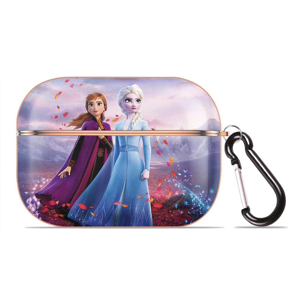 （画像用） アナと雪の女王 アンナ エルサ Frozen Anna Elsa 【AirPods Pro用】ハードシェル保護ケース｜耐衝撃・防指紋・カラビナ付き商品仕様