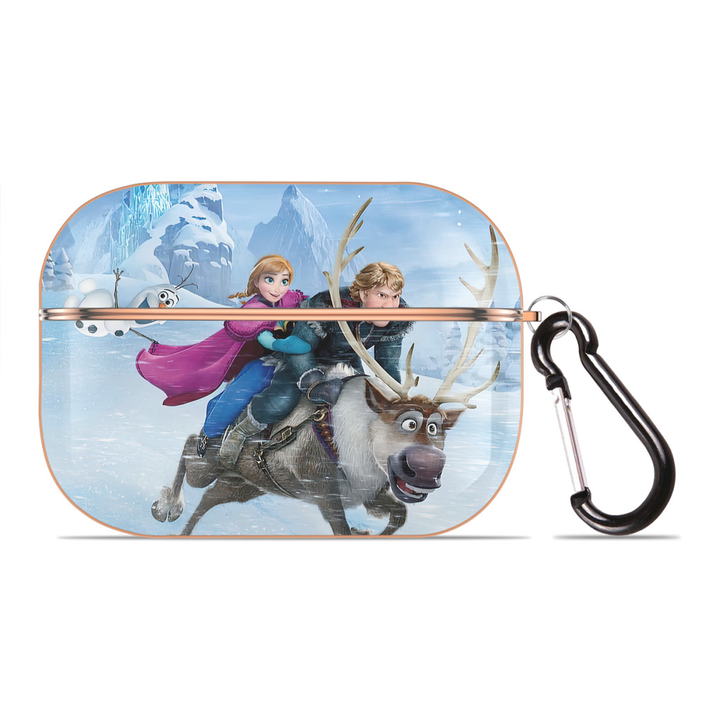 （画像用） アナと雪の女王 アンナ エルサ Frozen Anna Elsa 【AirPods Pro用】ハードシェル保護ケース｜耐衝撃・防指紋・カラビナ付き商品仕様