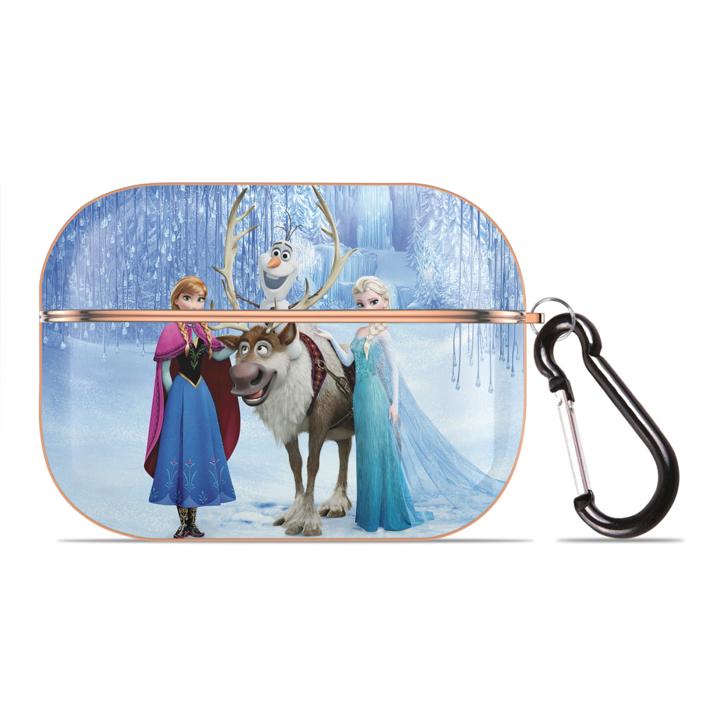 （画像用） アナと雪の女王 アンナ エルサ Frozen Anna Elsa 【AirPods Pro用】ハードシェル保護ケース｜耐衝撃・防指紋・カラビナ付き商品仕様
