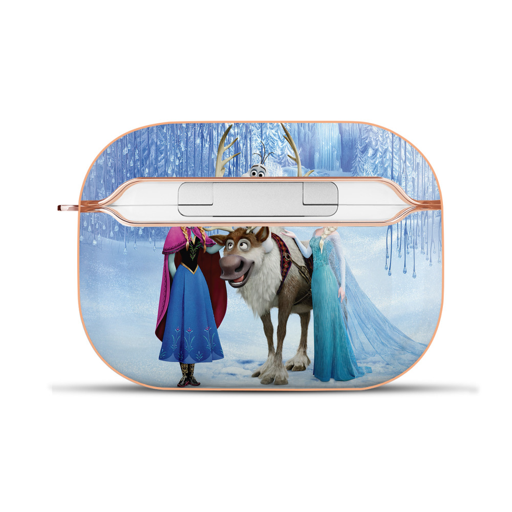 （画像用） アナと雪の女王 アンナ エルサ Frozen Anna Elsa 【AirPods Pro用】ハードシェル保護ケース｜耐衝撃・防指紋・カラビナ付き商品仕様