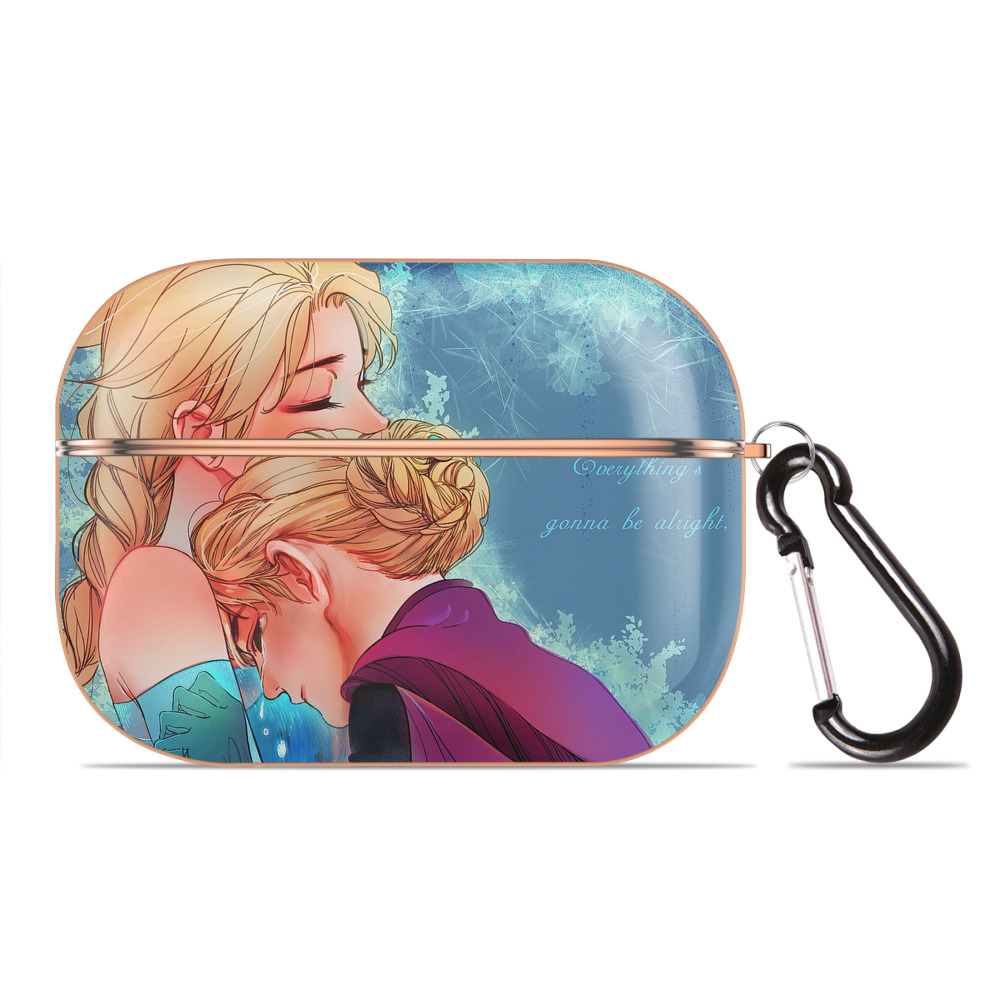 （画像用） アナと雪の女王 アンナ エルサ Frozen Anna Elsa 【AirPods Pro用】ハードシェル保護ケース｜耐衝撃・防指紋・カラビナ付き商品仕様
