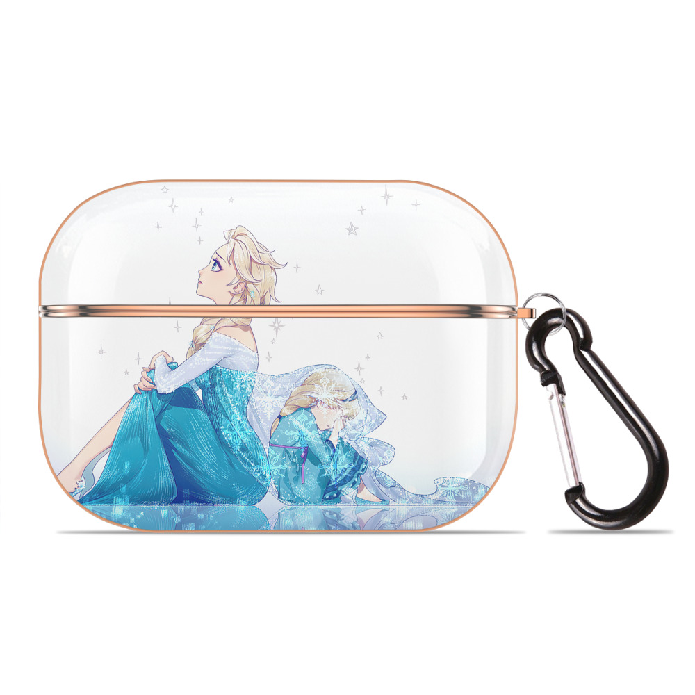 （画像用） アナと雪の女王 アンナ エルサ Frozen Anna Elsa 【AirPods Pro用】ハードシェル保護ケース｜耐衝撃・防指紋・カラビナ付き商品仕様