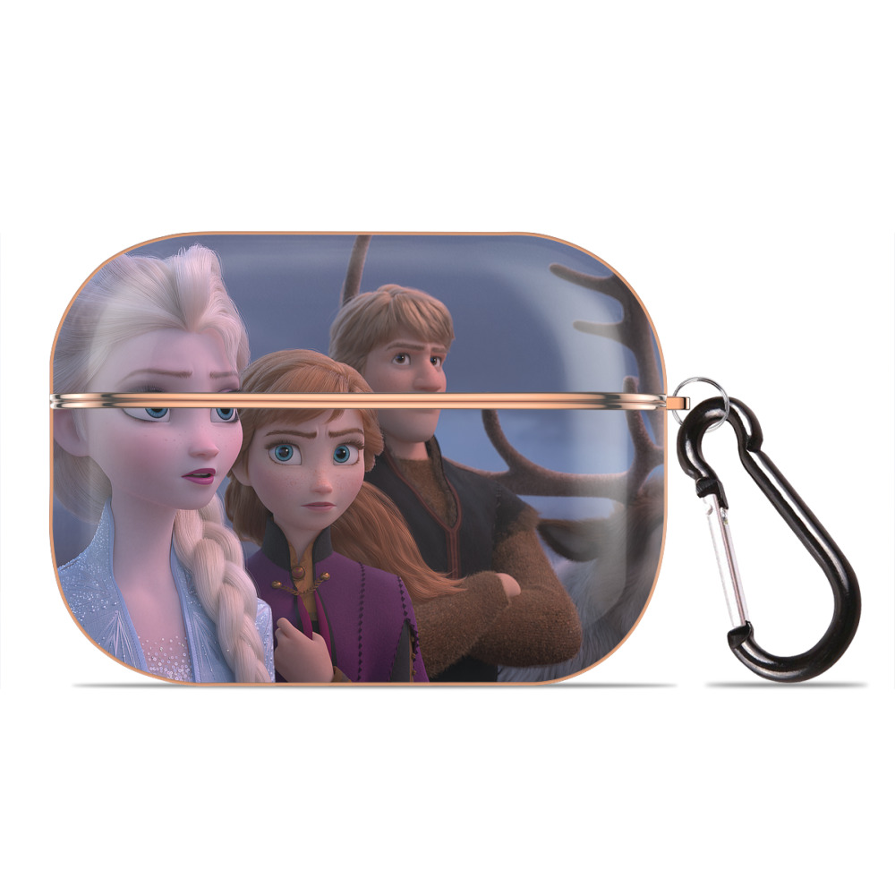 （画像用） アナと雪の女王 アンナ エルサ Frozen Anna Elsa 【AirPods Pro用】ハードシェル保護ケース｜耐衝撃・防指紋・カラビナ付き商品仕様
