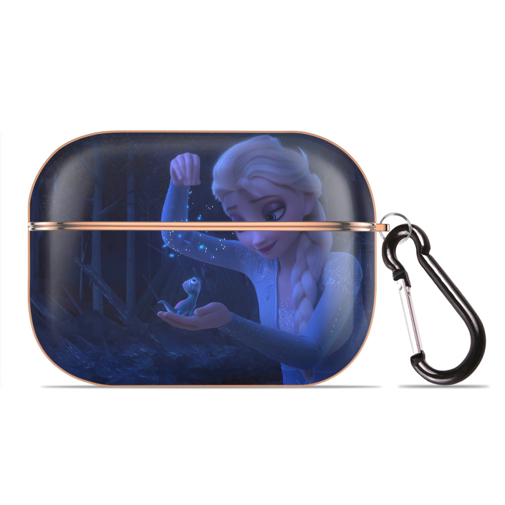 （画像用） アナと雪の女王 アンナ エルサ Frozen Anna Elsa 【AirPods Pro用】ハードシェル保護ケース｜耐衝撃・防指紋・カラビナ付き商品仕様