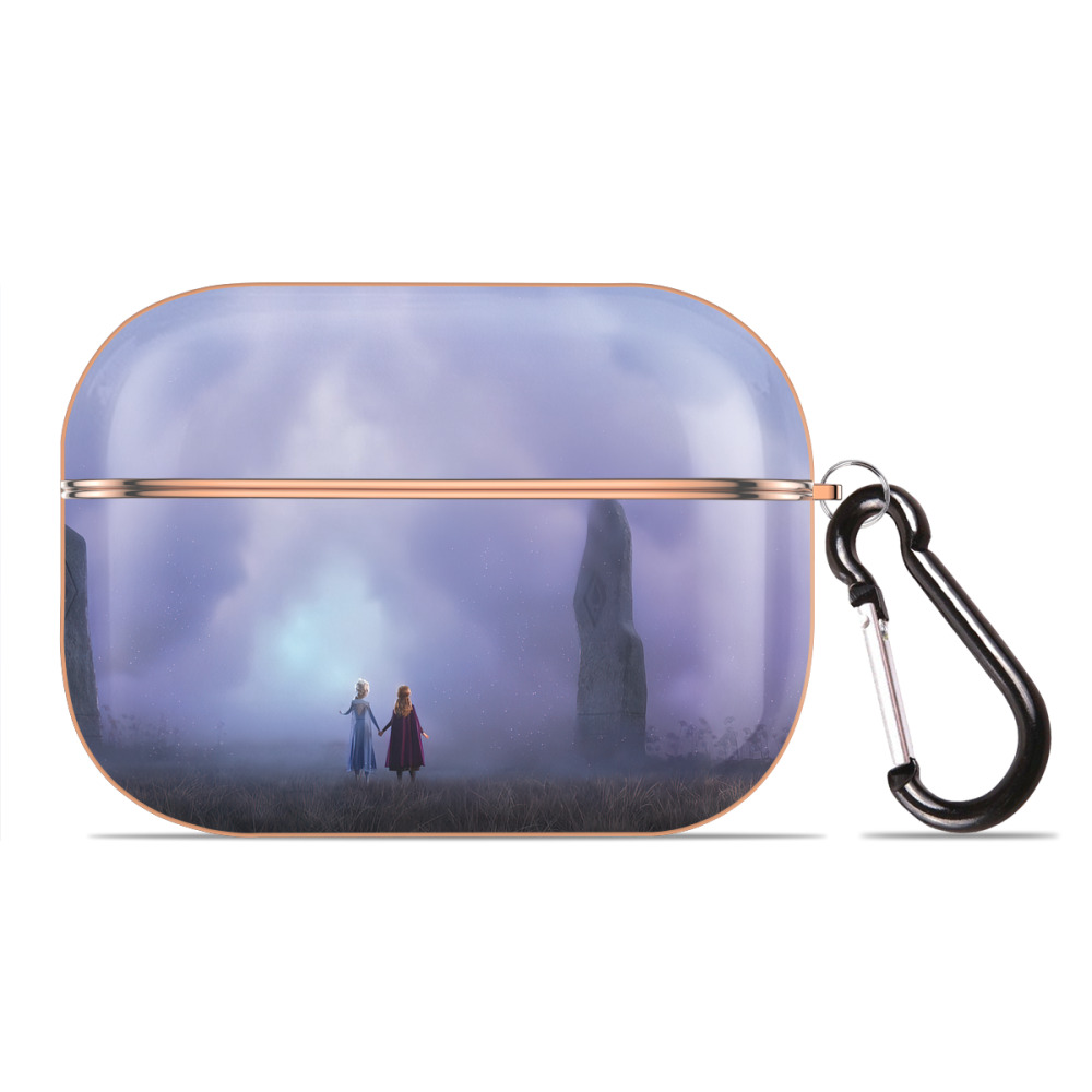 （画像用） アナと雪の女王 アンナ エルサ Frozen Anna Elsa 【AirPods Pro用】ハードシェル保護ケース｜耐衝撃・防指紋・カラビナ付き商品仕様