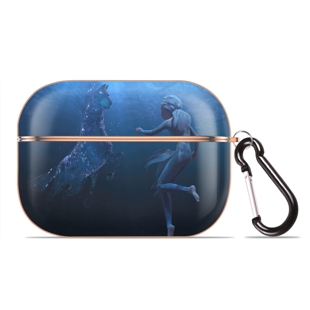 （画像用） アナと雪の女王 アンナ エルサ Frozen Anna Elsa 【AirPods Pro用】ハードシェル保護ケース｜耐衝撃・防指紋・カラビナ付き商品仕様