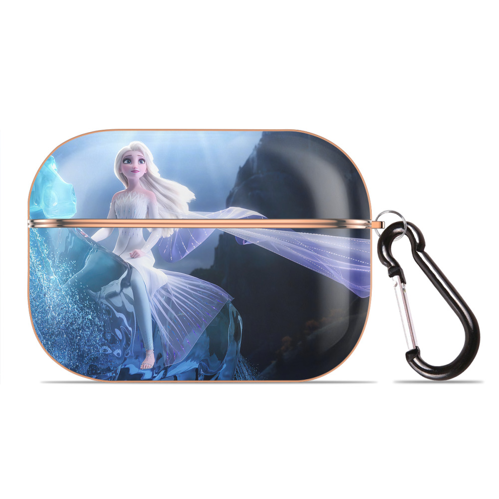 （画像用） アナと雪の女王 アンナ エルサ Frozen Anna Elsa 【AirPods Pro用】ハードシェル保護ケース｜耐衝撃・防指紋・カラビナ付き商品仕様
