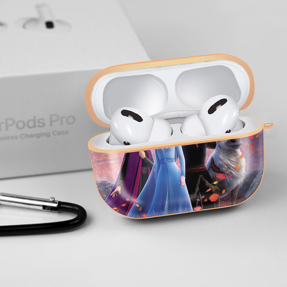 アナと雪の女王 アンナ エルサ Frozen Anna Elsa 【AirPods Pro用】ハードシェル保護ケース｜耐衝撃・防指紋・カラビナ付き商品仕様
