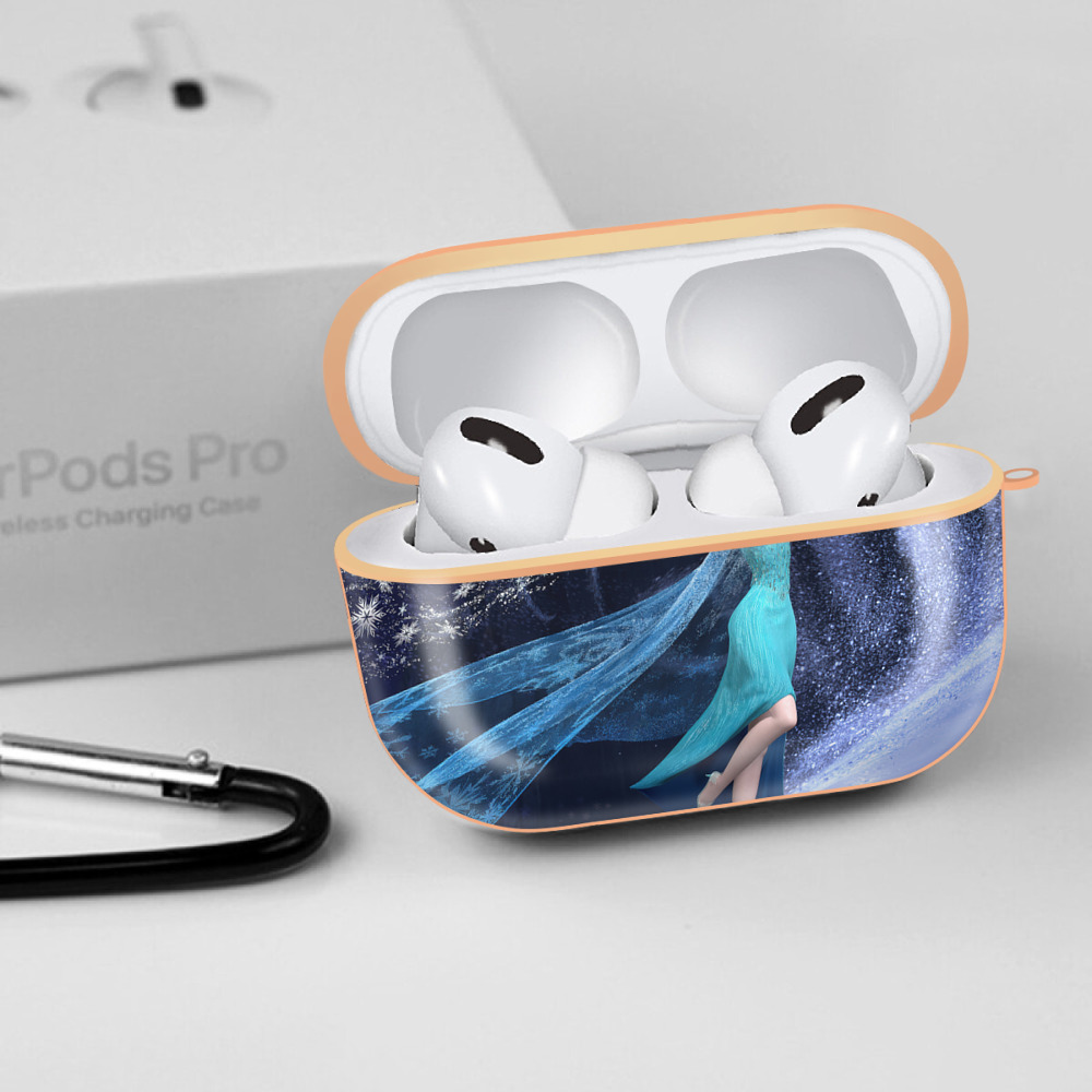 アナと雪の女王 アンナ エルサ Frozen Anna Elsa 【AirPods Pro用】ハードシェル保護ケース｜耐衝撃・防指紋・カラビナ付き商品仕様