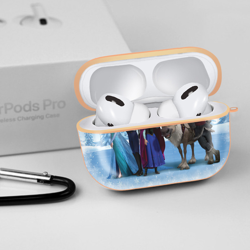 アナと雪の女王 アンナ エルサ Frozen Anna Elsa 【AirPods Pro用】ハードシェル保護ケース｜耐衝撃・防指紋・カラビナ付き商品仕様