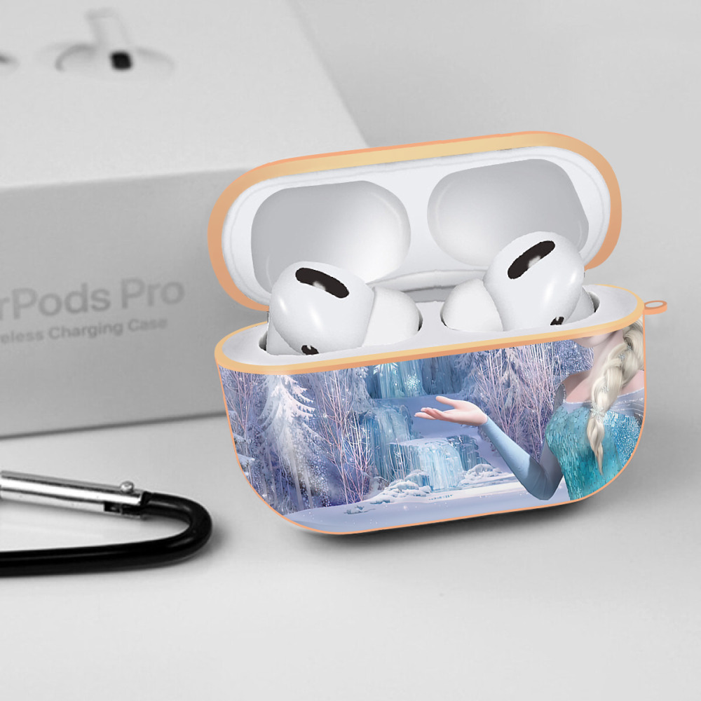 アナと雪の女王 アンナ エルサ Frozen Anna Elsa 【AirPods Pro用】ハードシェル保護ケース｜耐衝撃・防指紋・カラビナ付き商品仕様