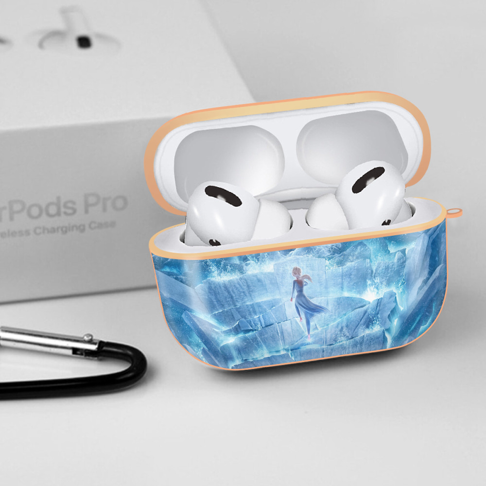 アナと雪の女王 アンナ エルサ Frozen Anna Elsa 【AirPods Pro用】ハードシェル保護ケース｜耐衝撃・防指紋・カラビナ付き商品仕様