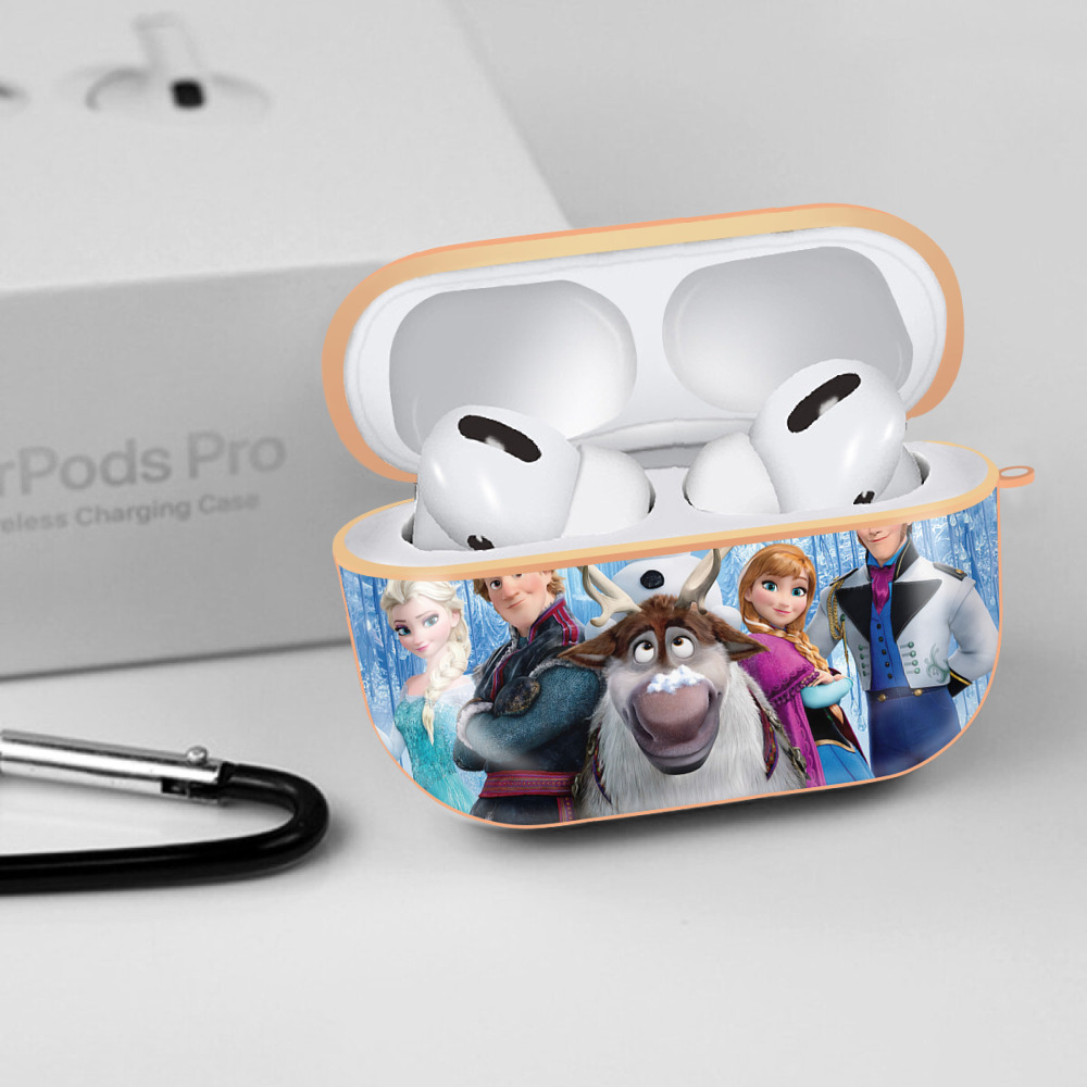 アナと雪の女王 アンナ エルサ Frozen Anna Elsa 【AirPods Pro用】ハードシェル保護ケース｜耐衝撃・防指紋・カラビナ付き商品仕様
