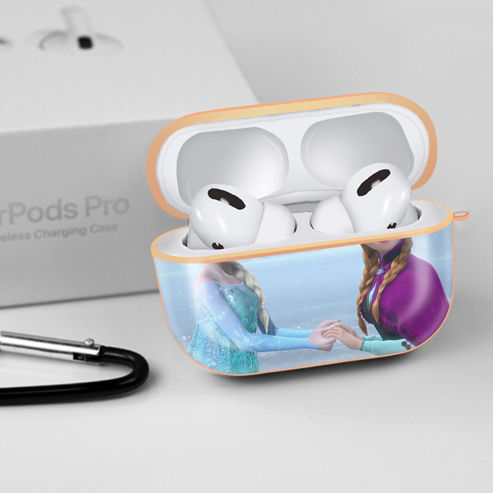 アナと雪の女王 アンナ エルサ Frozen Anna Elsa 【AirPods Pro用】ハードシェル保護ケース｜耐衝撃・防指紋・カラビナ付き商品仕様