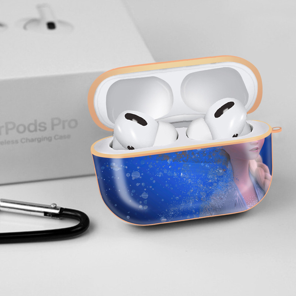 アナと雪の女王 アンナ エルサ Frozen Anna Elsa 【AirPods Pro用】ハードシェル保護ケース｜耐衝撃・防指紋・カラビナ付き商品仕様